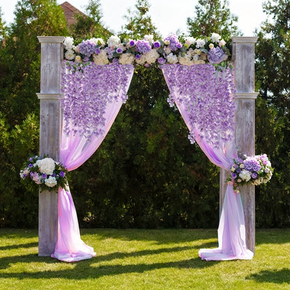12pcs Wisteria Vine Artificial Flowers Wholesale Trailing Fake String for Home Wedding Party Decor Silk