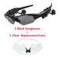 Stereo Earphones Wireless Headset with Mic Polarized Glasses Sunglasses for Driving Cycling Sports Noise Reduction Headphones