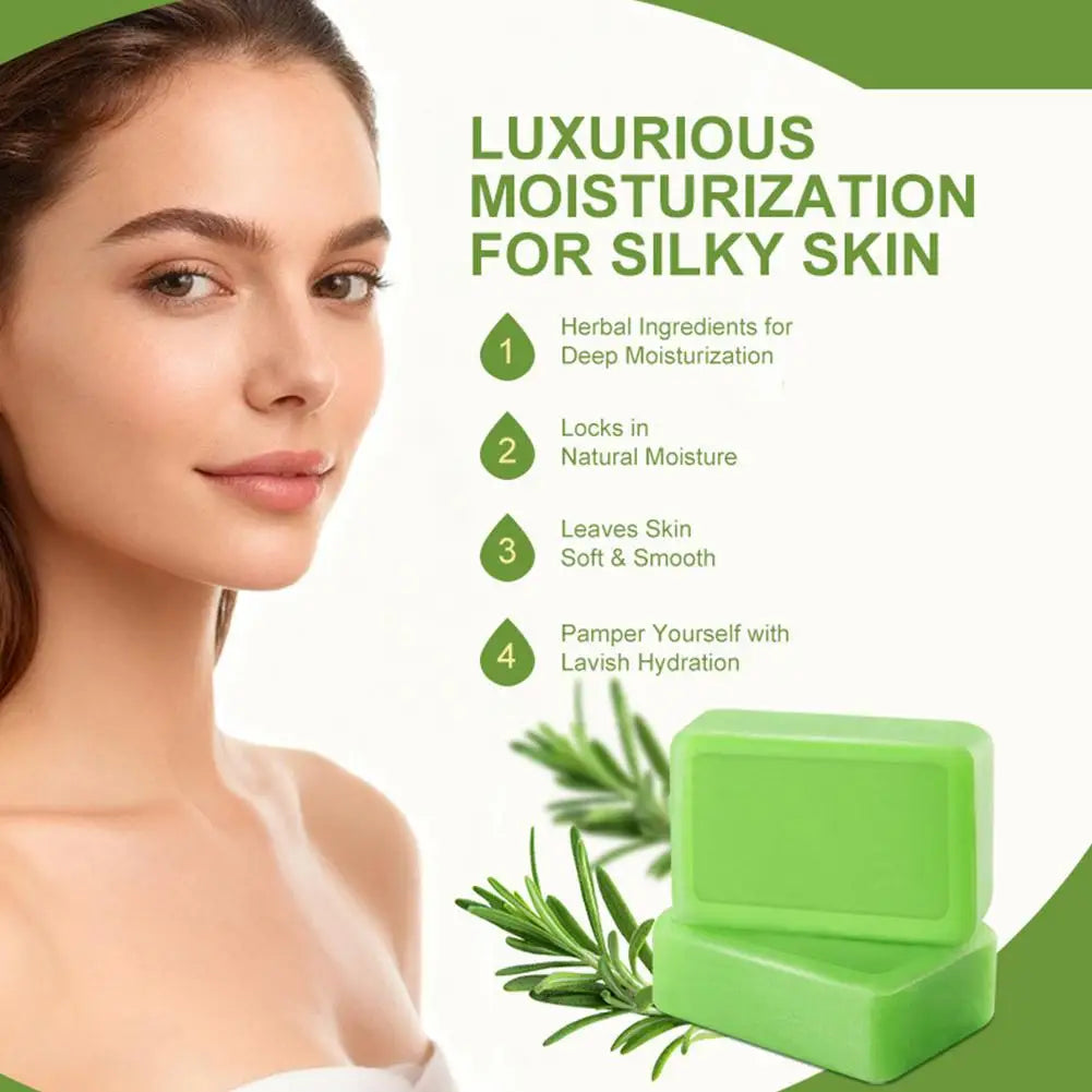Green Tea Tree Soap, Soap Bar with Tea Tree Oil, Natural Soaps for Body Skin Cleaning,Gentle Exfoliating Bar Soap