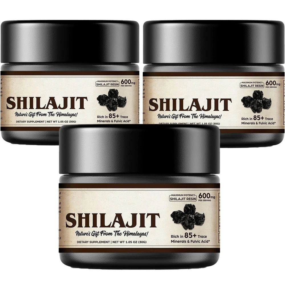 Shilajit Pure Himalayan Organic Shilajit Resin - with Fulvic Acid & 85+ Trace Minerals Complex for Energy & lmmune Support 600mg