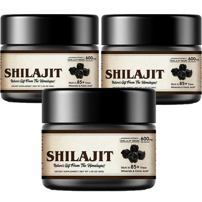 Shilajit Pure Himalayan Organic Shilajit Resin - with Fulvic Acid & 85+ Trace Minerals Complex for Energy & lmmune Support 600mg