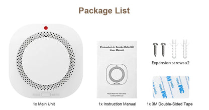 ZigBee WiFi Smart Smoke Detector Alarm, Works with Tuya Smart Life App Compatible Fire Sensor for Home Security, App Alerts