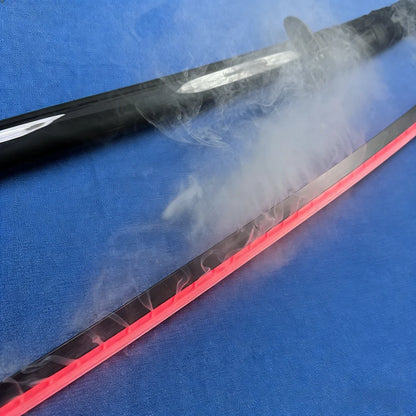 40inch Kurosaki Ichigo Katana Bleach Real Size LED Mist Katana Smoke Effect Modes Anime Cosplay Prop Knife Unsharp Toy Gift