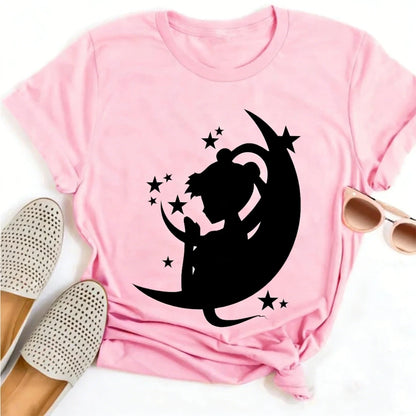 Summer 2026 Sailor Moon "Four Grid Emoji Pack" Soft Street Trend 100% Cotton Print Loose T-shirt Male/female Top Y2k