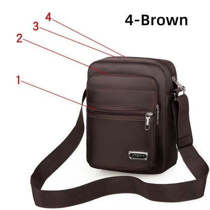 Waterproof Men Crossbody Bags Male Nylon Shoulder Bags Boy Messenger Bag Man Handbags For Travel Casual Large Satchel Grey Bags