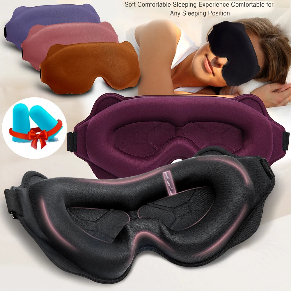 3D Sleeping Mask Block Out Light Sleep Mask For Eyes Soft Sleeping Aid Eye Mask for Travel Eyeshade Night Breathable Slaapmasker