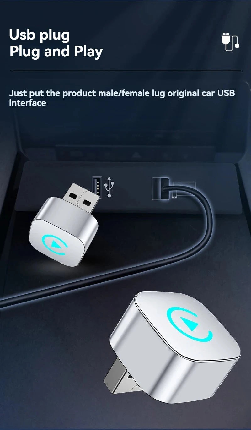 2in1 Wireless Carplay Adapter For iPhone android auto apple Wireless Carplay Mini USB Ai Box Carplay For Toyota Volvo Hyundai