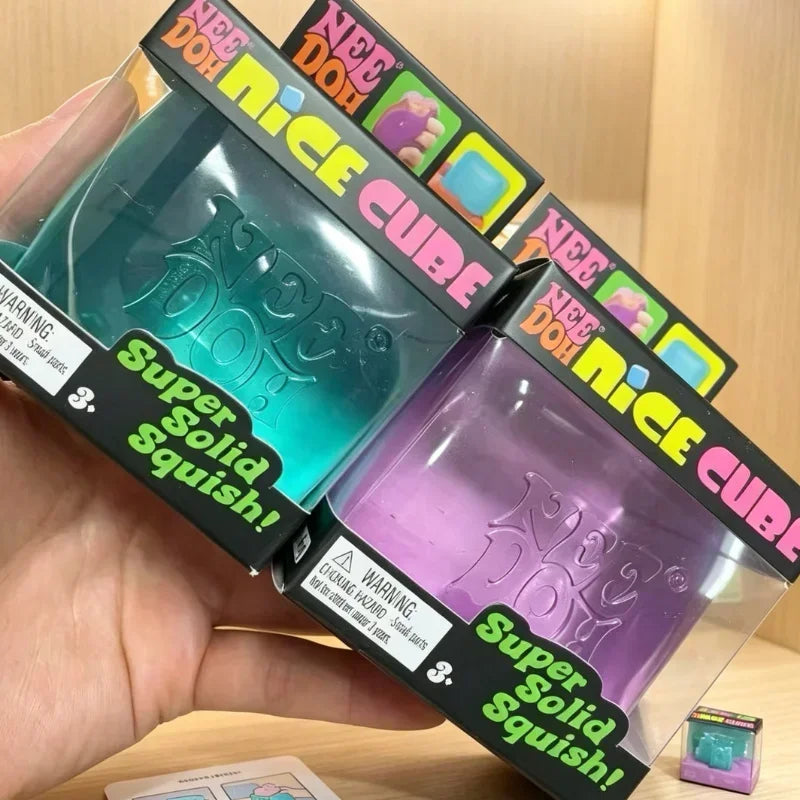 말랑이Schylling Needoh Nice Cube Sensory Nice Cube Stress Relief Squishy Cube Anti-Anxiety Squeeze Object For Focus ADHD Population