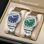2/4PCS Fashion Men Business Watches Set Simple Square Mens Quartz Watch with Calendar Reloj Hombre（Without Box）