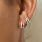 3 Piece Fashion Stainless Steel Round Star Drop Earrings Set for Women 18K Gold Plated Dangle Earring Punk Unisex Rock Jewelry