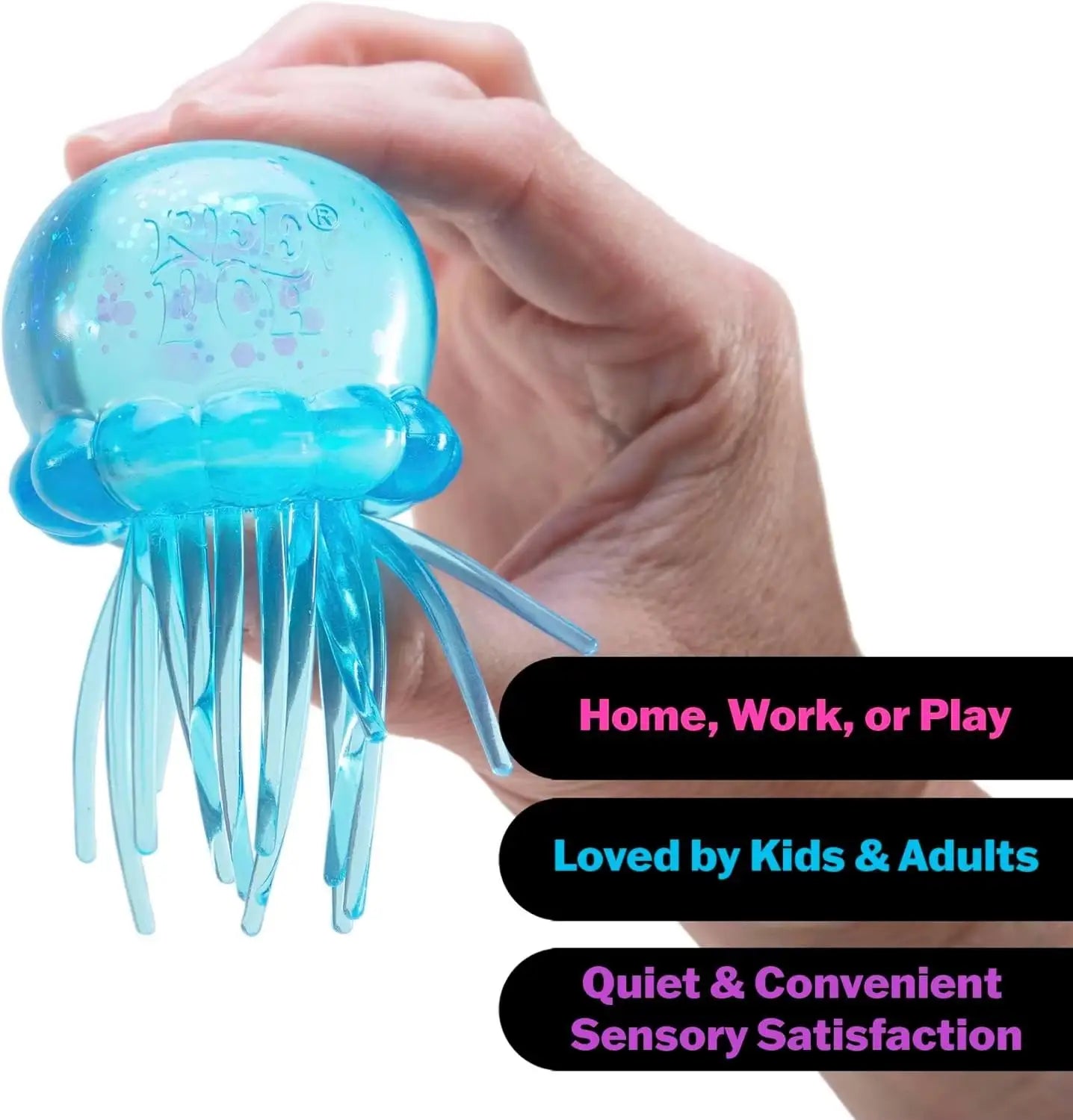 Colorful Jellyfish Maltose Squishy Toy, Anti-Stress Squeeze Fidget Toy for Office