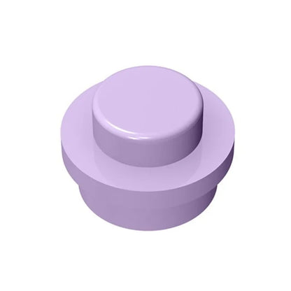 100PCS PLATE 1X1 ROUND Compatible With 4073 Round & Angles MOC Self-Locking Bricks Building Blocks Toys Accessories