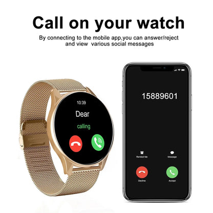 Smart Watch HD Touch Screen Heart Rate Sleep BP Health Monitoring For Android&IOS Phone BT Call Sport Smartwatch For Men Women