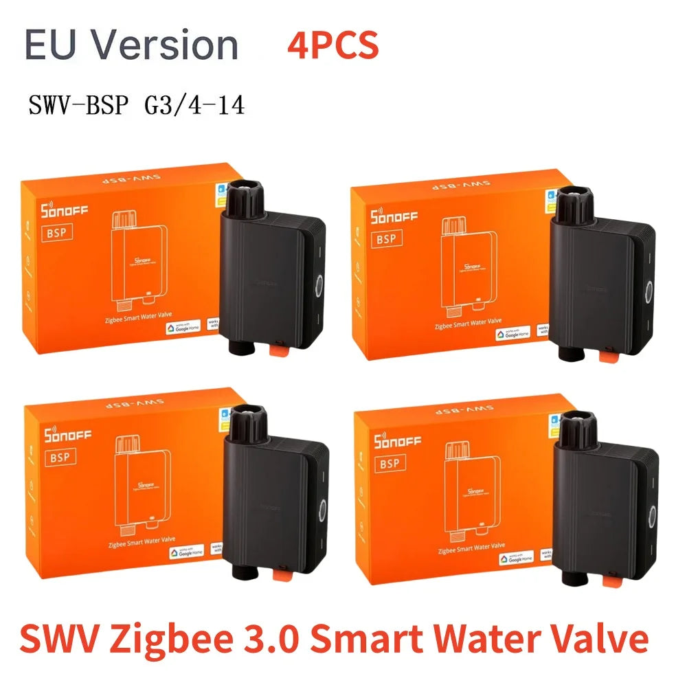 SONOFF SWV SONOFF Water Valve SWV-BSP Zigbee IP55 Irrigation System Setting Controller Home Automate Compatible with Alexa Googl