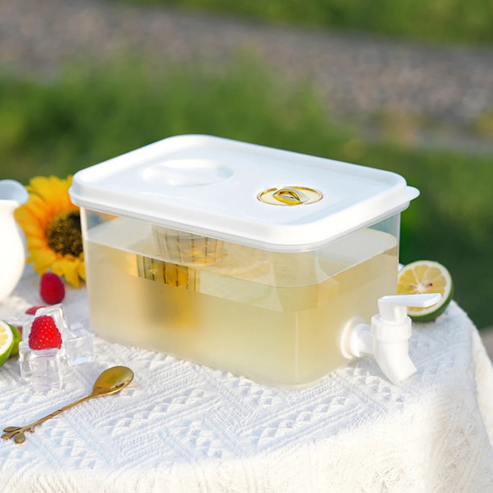 3.5-10L Cold Water Kettle with Faucet Refrigerator Cool Water Bucket Lemonade Bottle Beverage Water Dispenser Drinkware Outdoor