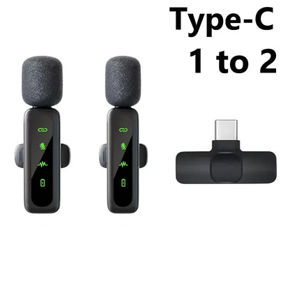 KEBIDU Wireless Lavalier Microphone Portable Audio Video Recording Noise Cancelling Professional Microphone for Live Broadcast