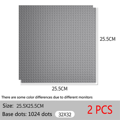 2PCS Classic Baseplates 32x32 16x32 Dots Base Plate MOC Blocks Plastic Building Bricks Assembly Compatible Brand City Friends