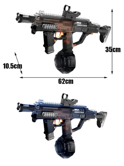 MK3 Electric Water Gun Toy Large-capacity Cool Flash Light Absorbent Water Continuous Shooting Summer Outdoor Beach Toy for Kids