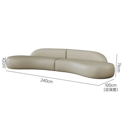 Italian Luxury Curved Sofa Modern Simple Hotel Homestay Lounge Office Sofa Designer Office Furniture أثاث مكتبات FYOS