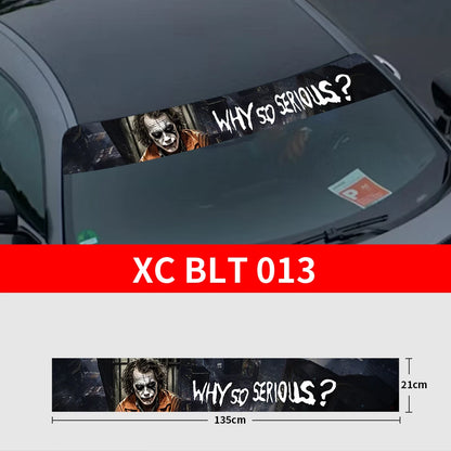 Why So Serious Car Sticker funny Joker Front Windshield Decal Vinyl Car Accessories Decor Car shade decoration DIY Stickers