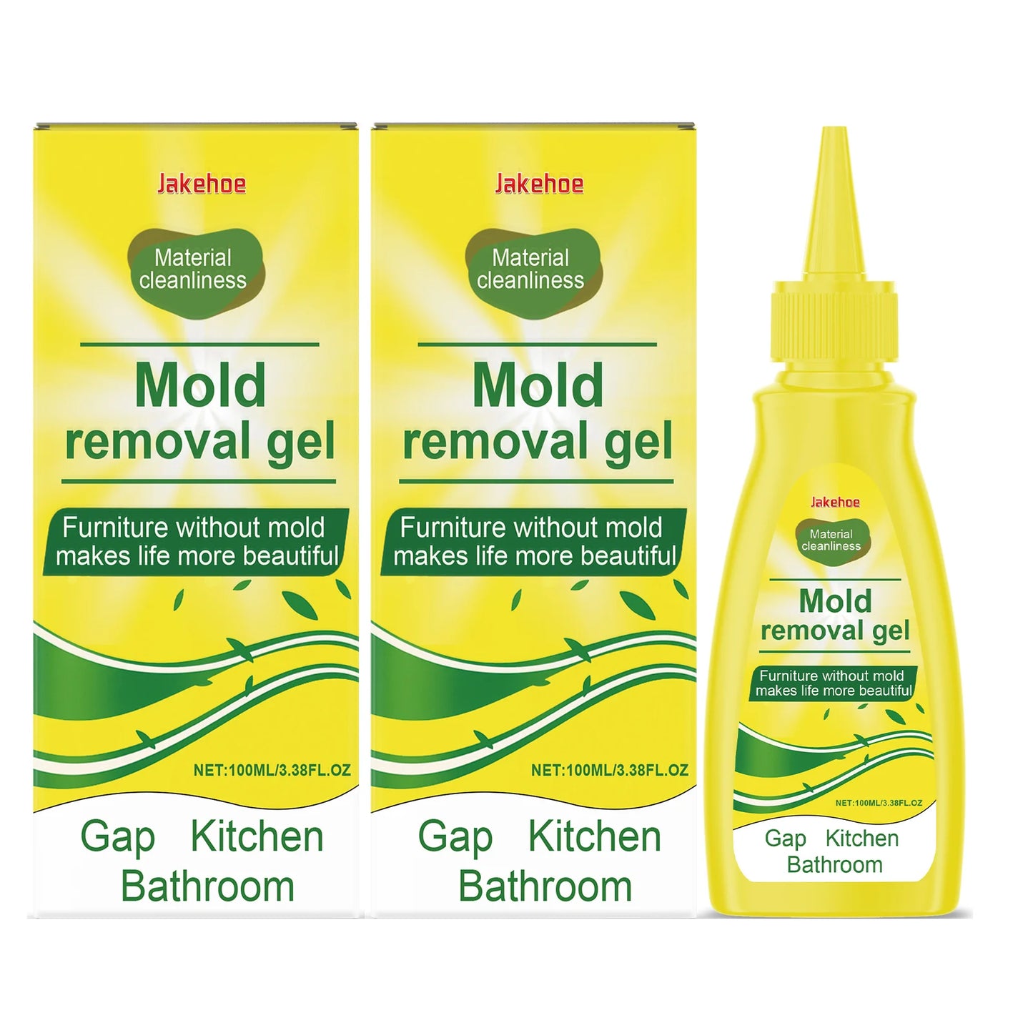 JAKEHOE Kitchen Cleaning Gel Quickly Dissolving Mildew Stains Eliminate Odors No Residue Household Mold Remover Gel for Bathroom