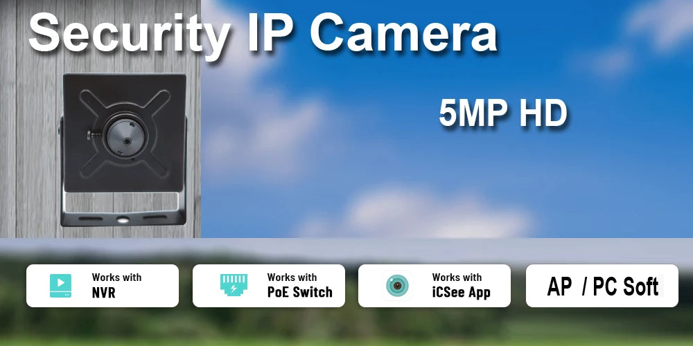 JIENUO 5MP Mini kamera IP PoE Audio mikro Cctv bezpieczeństwo wideo nadzór IPCam wewnętrzna Onvif HD kamera sieciowa domowa ICSee Xmeye