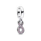 2025 Hot selling 925 Silver Pink Bird Moon Pendant Suitable for European Bracelets DIY Accessories Women's Charm Jewelry Gifts