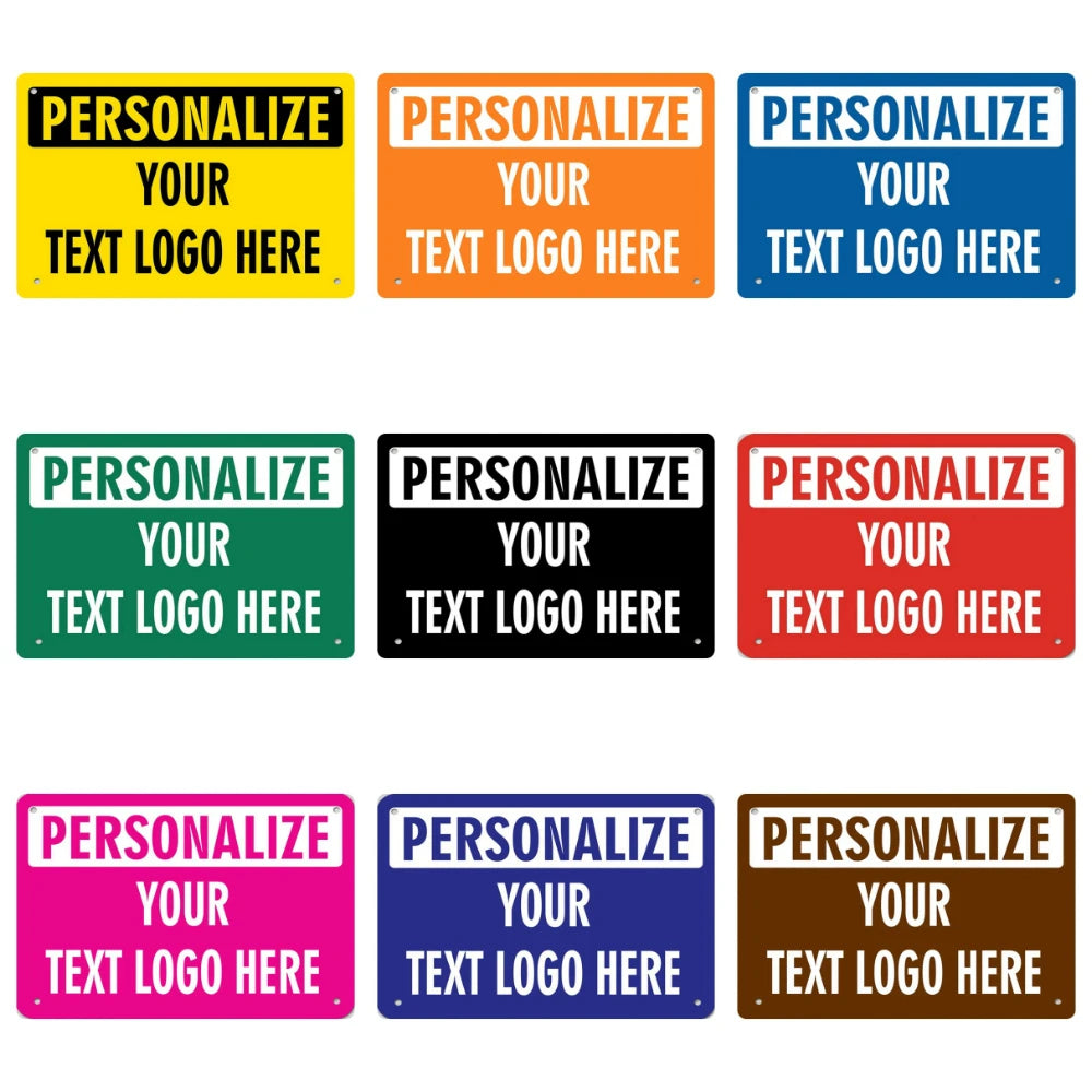 Customize Your Logo Metal Tin Sign, Personalize Your Text Here Wall Decor, Tin Sign, Home Decor, Plaques Art Poster, WYD12