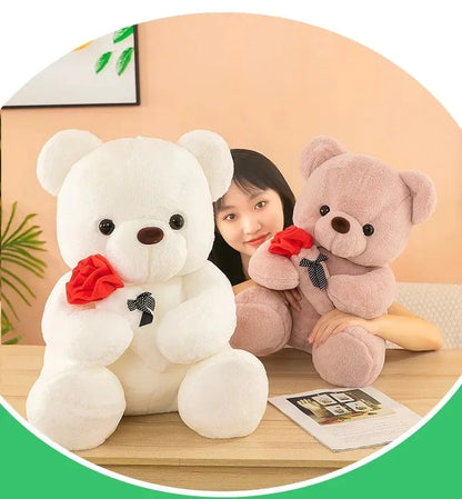 2026  Valentine's Day Roses Cute Teddy Bear Animal Plush Toys For Girls Teddy Bear Dolls Wedding Party Decors