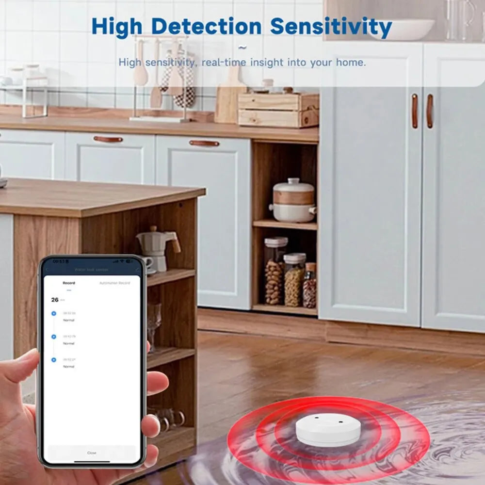 Support Tuya ZigBee Smart Water Leak Sensor Leakage Detector Flood Alarm Smart Auto Module App Monitor SmartLife Alexa Google