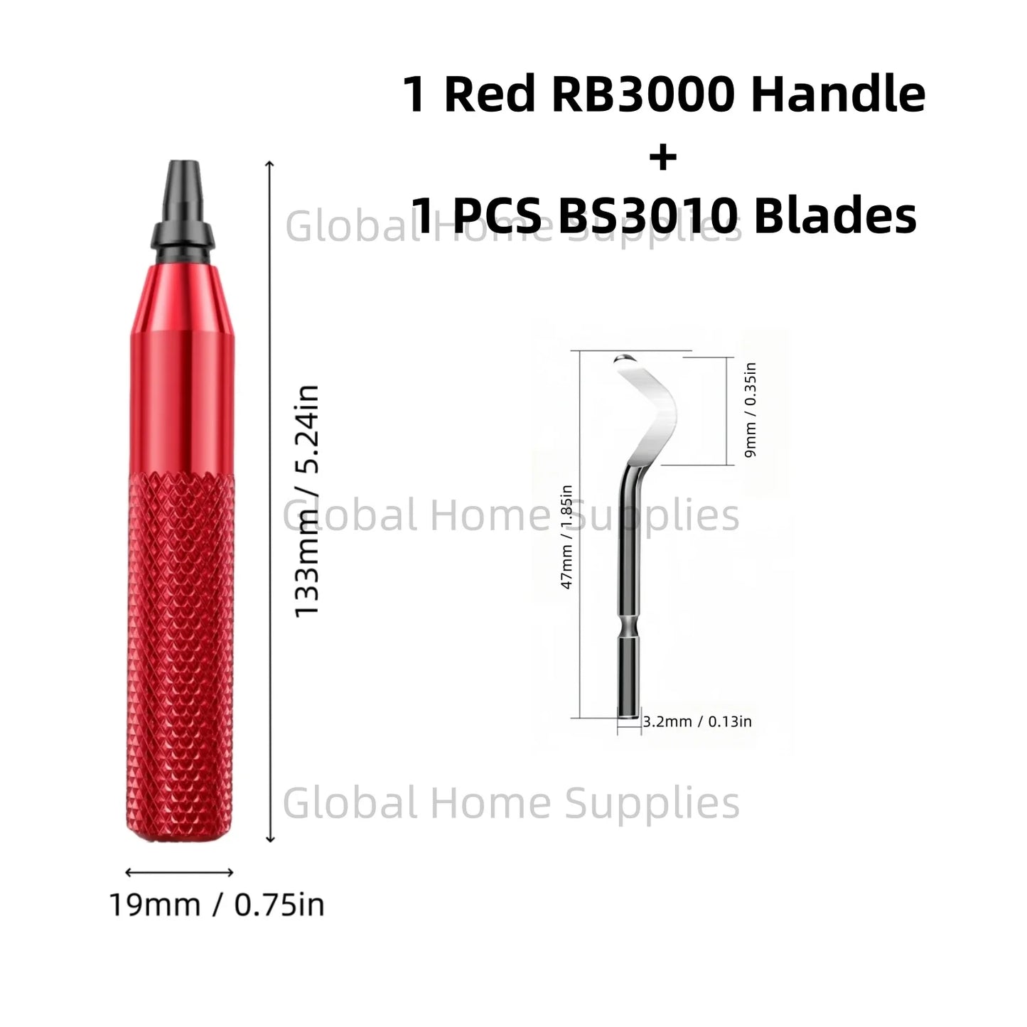 Deburring Tool RB3000 with 1 or 11 High Speed Steel Swivel Blades BS1010 BS1018 BK3010 BS3010 360 Degree Rotary Head Burr Remove