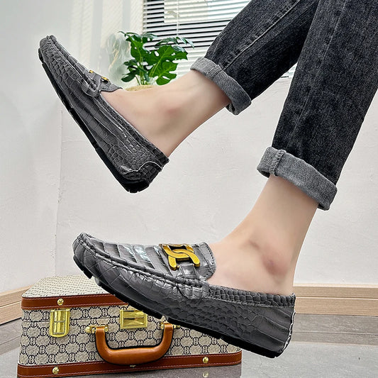 Man Shoes Leather Casual Shoes for Man Luxury Hand Sewn Fashion Flats Summer Breathable Outdoor Male Slip on Loafers Designer