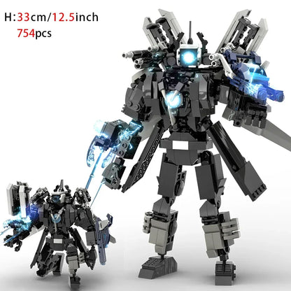Moc Skibidi Toilet Figures Model Blocks Titan Cameraman Speakerman Construction Toys Party Halloween Decoration Boys Gifts