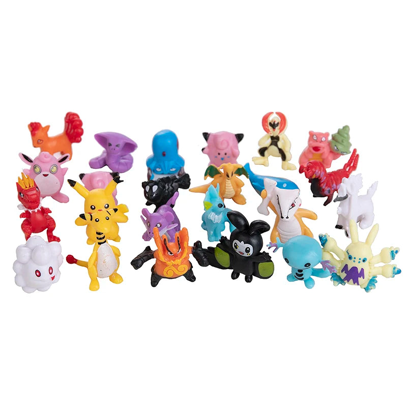 24-144Pcs Pokemon Anime Acition Figure Pikachu Model Ornamental Decoration Mini Model Doll Toy Christmas Birthday Gifts