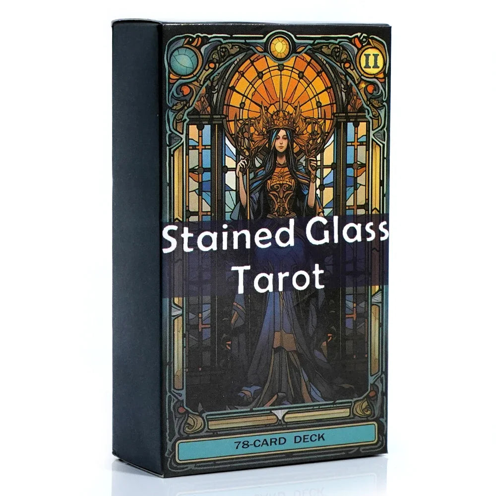 Tarot Cards Stained Glass Tarot Deck Divination and Insight Explore the Mystical World of Tarot Cards Oracle Card Board Game