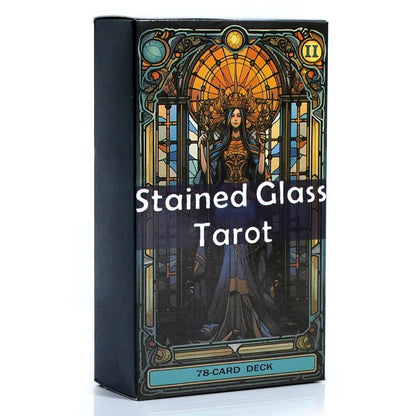 Tarot Cards Stained Glass Tarot Deck Divination and Insight Explore the Mystical World of Tarot Cards Oracle Card Board Game