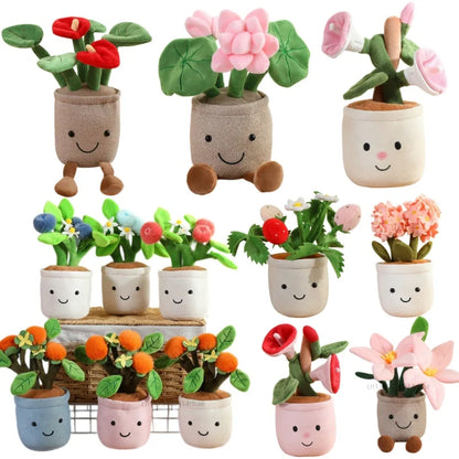 Green Plant Potted Plants Lily Flowers Strawberries Lotus Flowers Persimmons Morning Glory Ornament Soft Birthday Gifts Decor