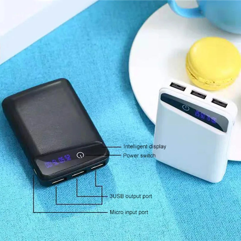 DIY Power Bank Box Rechargeable Flat Head Battery Charger Outer Case for Women Girls Birthday Gift