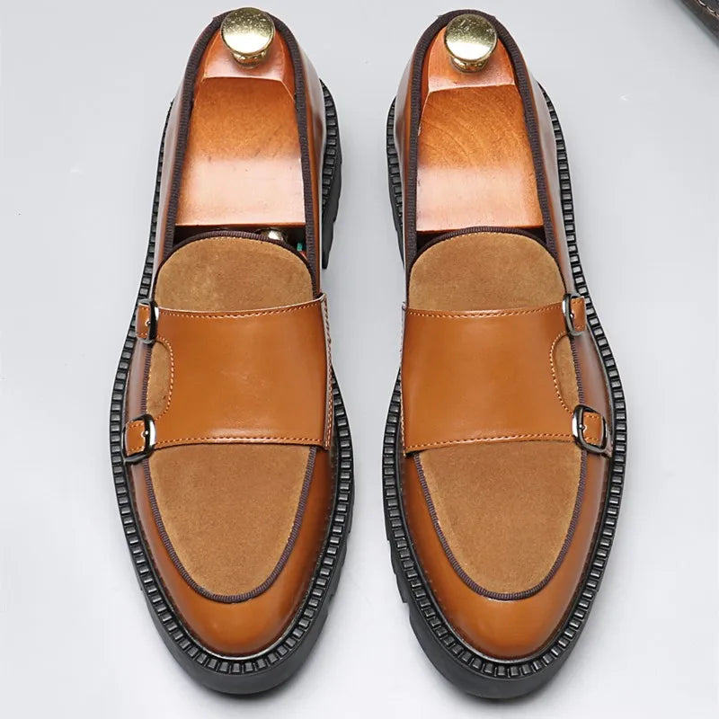 DIMANYU Men's Loafers Pointed Toe 2026 New Autumn British Style Slip-On Casual Thick-Soled Large Size Moccasins