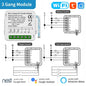 TNCE TUYA WIFI/Zigbee Switch Light Curtain Dimmer Smart DIY MINI Module, 2-way Control Breaker, Voice with Alexa Google Home