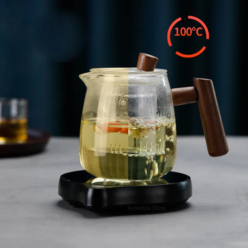 200W Mug Warmer Cup Heater with 5 Gear Settings 100°C Tea Coffee Milk Heating Pad for Hot Beverages 110V/220V