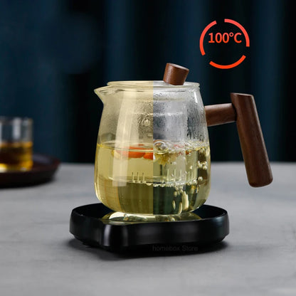 200W Mug Warmer Cup Heater with 5 Gear Settings 100°C Tea Coffee Milk Heating Pad for Hot Beverages 110V/220V