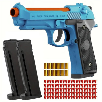Automatic Continuous Firing SIG17 Shell Ejceting Toy Gun EVA Soft Bullets Airsoft Pistol for Outdoor Sports Shooting Gift