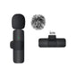 Wireless Lavalier Microphone Mini USB-C Noise Reduction for iPhone Android Live Streaming Interviews Portable Handheld Mic
