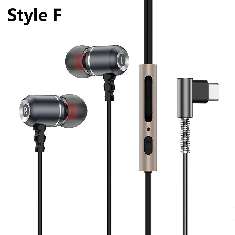 OLAF DAC Type C Earphones Wired Headset USB C Gamer Headphones Cable Handsfree Type-C Earbuds For iPhone16 15 Samsung S23 Xiaomi