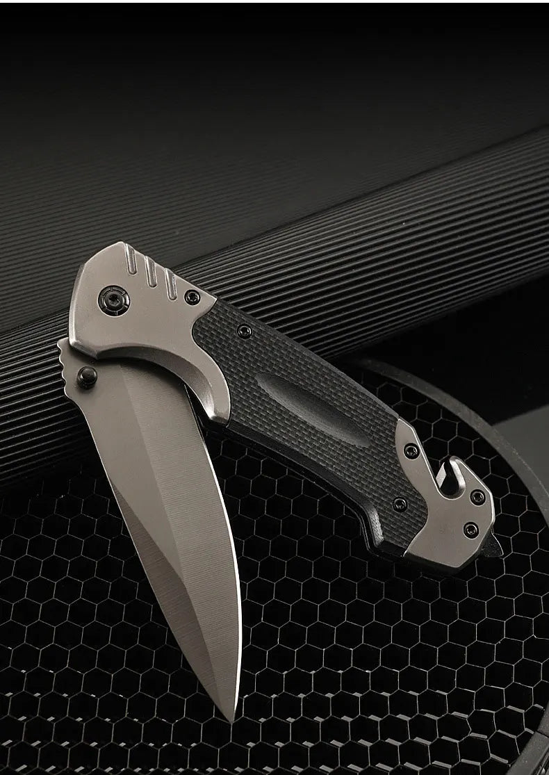Compact folding knife with outdoor functions, stainless steel small knife, portable travel knife, fruit knife, for camping.