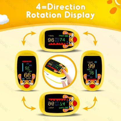 JUSTLANG Child Fingertip Pulse Oximeter Baby Rechargeable Medical Blood Oxygen Saturation Meter  Pediatrics Kids Oximetro SPO2
