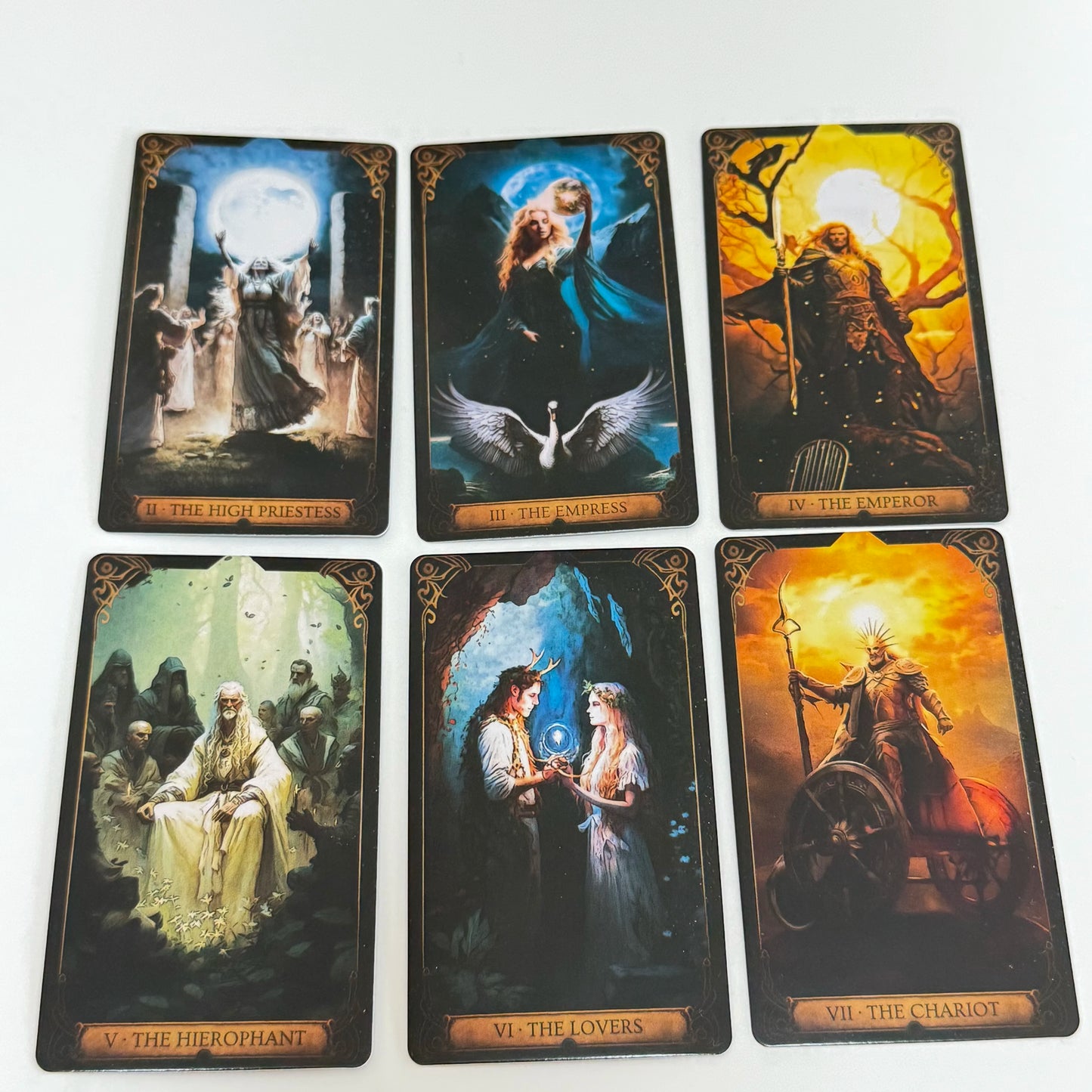 Druidic Tarot Cards 78pcs English Version Mysterious Divination Tarot Deck Board Game