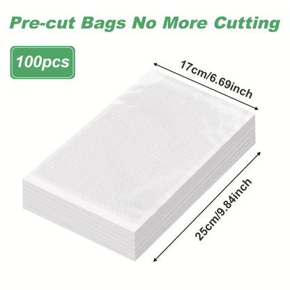 100pcs/lot BPA-Free Kitchen Vacuum Bags for Food Vacuum Sealer Packing Machine Food Storage Bag Kitchen Accessories