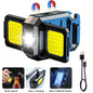 Super Bright Keychain Flashlight Mini COB Portable Work Light USB Rechargeable Outdoor Camping Fishing Pocket Lamps With Magnet